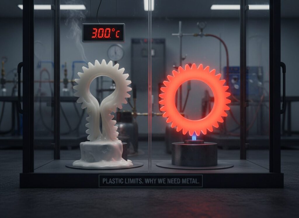 Metal Fusionによるプラスチックと金属パーツの比較 - 耐熱性と強度の違い