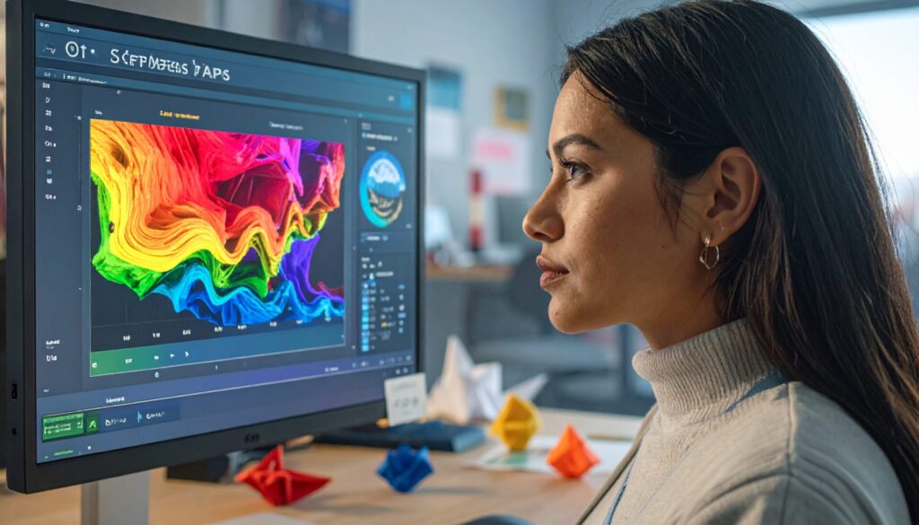 4Dプリンティングのスライサー設定を調整するメイカーの様子