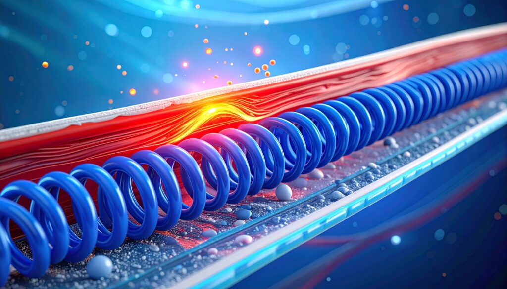 4Dプリンティングに使うPLAフィラメントの残留応力の断面図