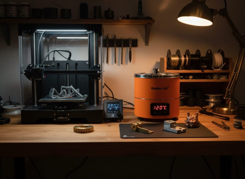 Metal Fusion用の家庭用セットアップ - 3Dプリンターと焼結炉の構成