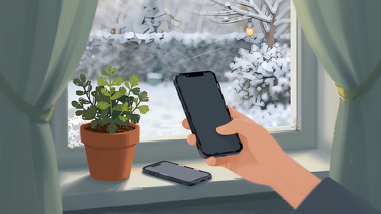 スマートフォンで窓辺の光を測る手順
